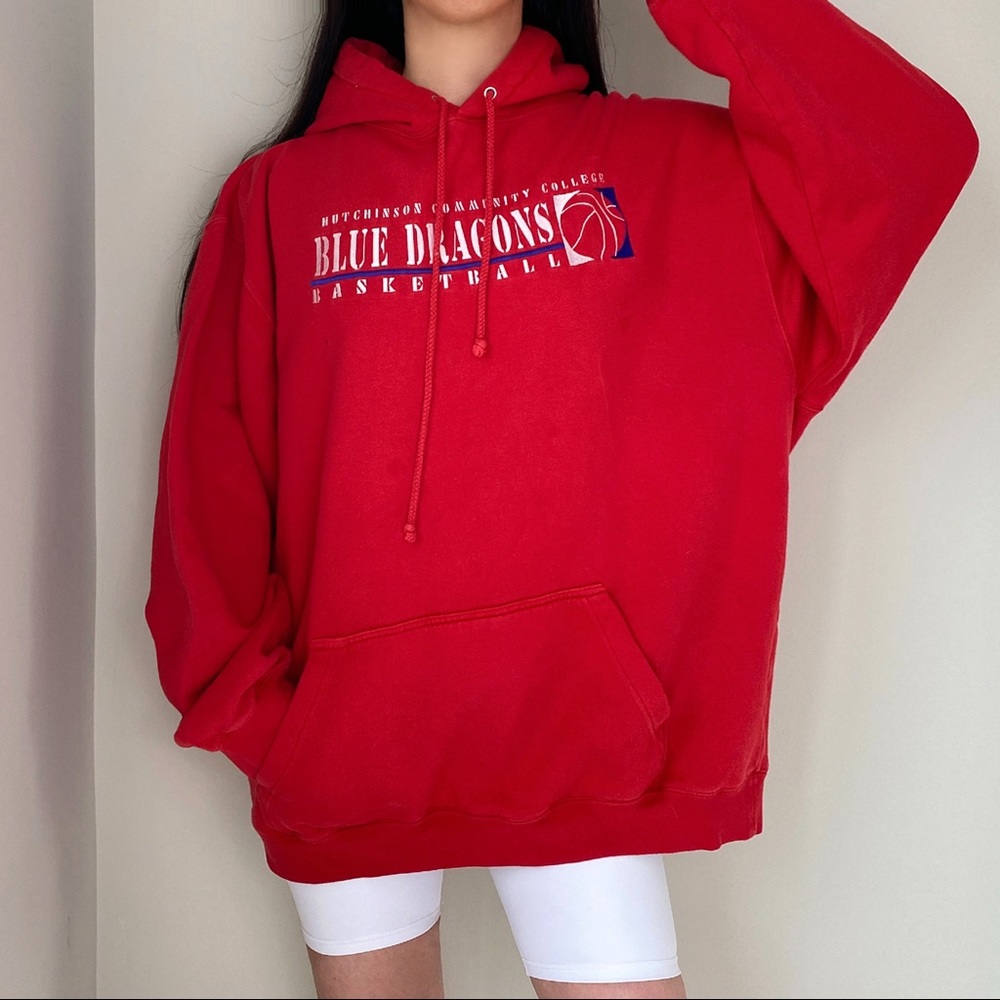 Vintage blue dragons college basketball hoodie